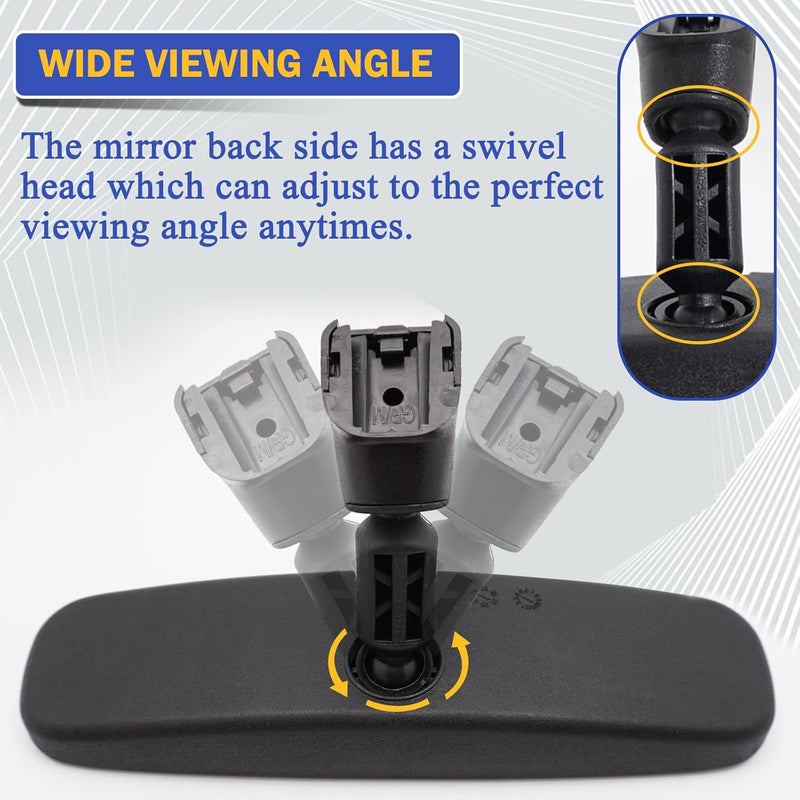 X4XZ Interior Rear View Mirror Assembly for Nissan Rogue Altima NV1500 NV2500 NV3500 Frontier Tiida Sentra Titan Fairlady 350Z 96321-2DR0A - Image 4